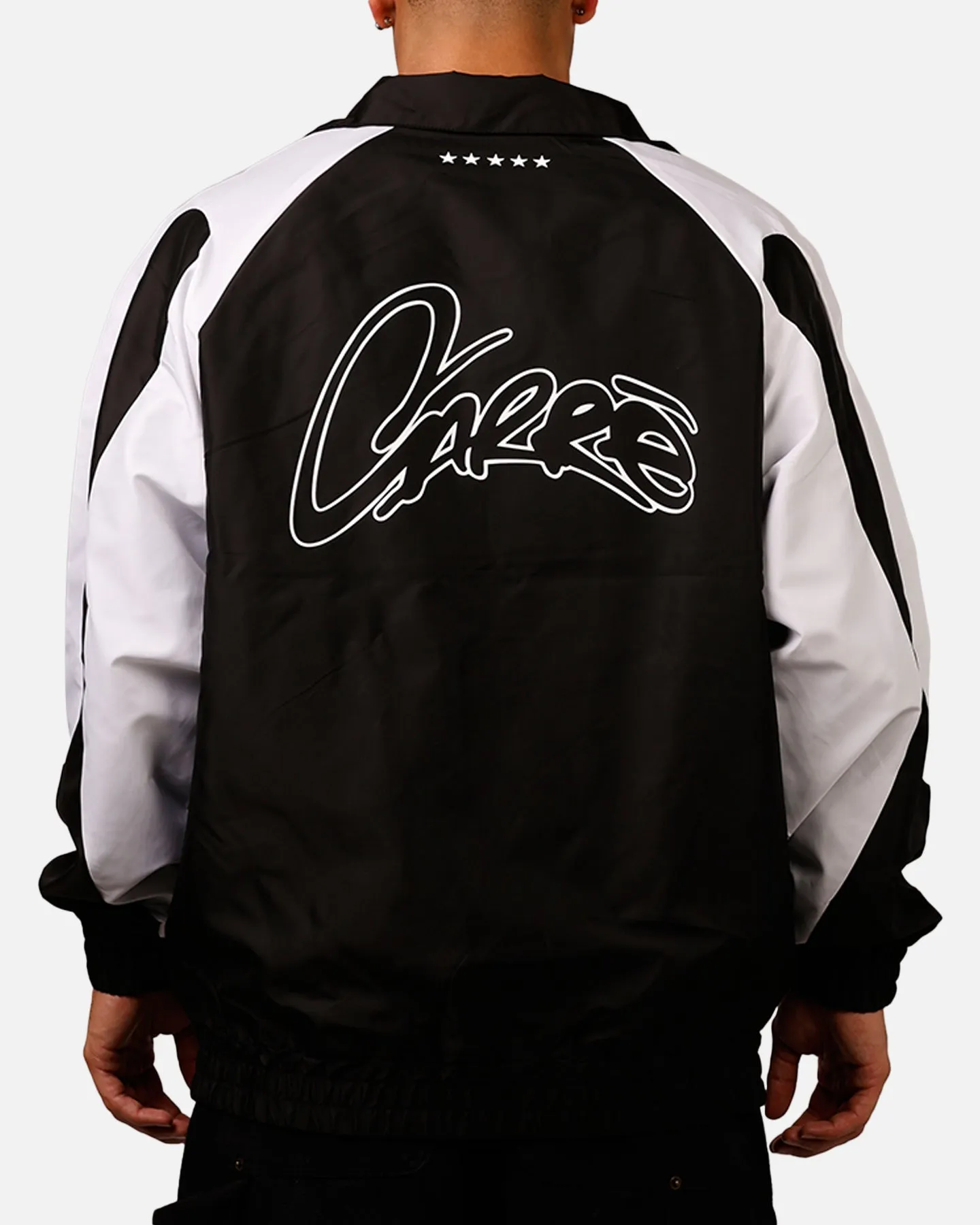 Black and White Carre Empire Panelled Jacket: Optimize the title to return it to English, requiring modifiers.