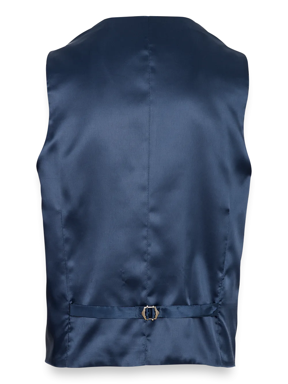 Classic Fit Sharkskin No Lapel Suit Vest - Sky Blue