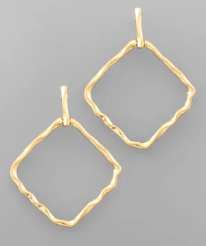 Hammered Gold Accent Earrings