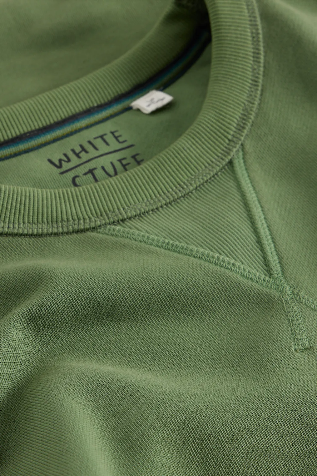 White Stuff Crew Neck Sweat in Mid Green